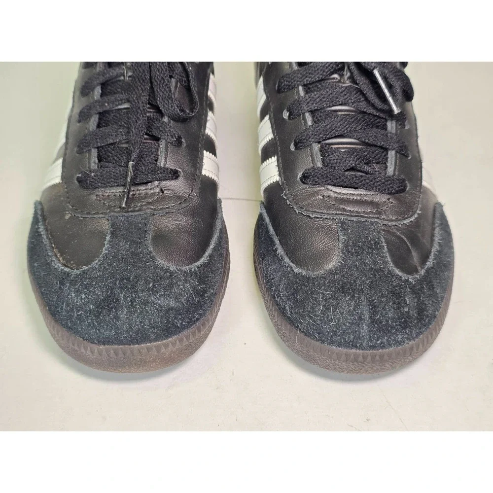 Adidas‎ Samba Men's Sneakers Size 4 Black White Leather Suede Classic Shoes